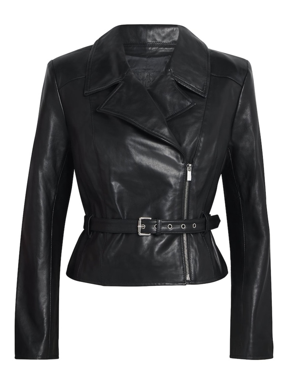 NWT PAIGE Foxe Lamb Leather Jacket Black Size Medium Women